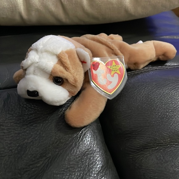 Beanie Babies Toys Wrinkles The Bulldog Rare 996 Beanie Baby Mint